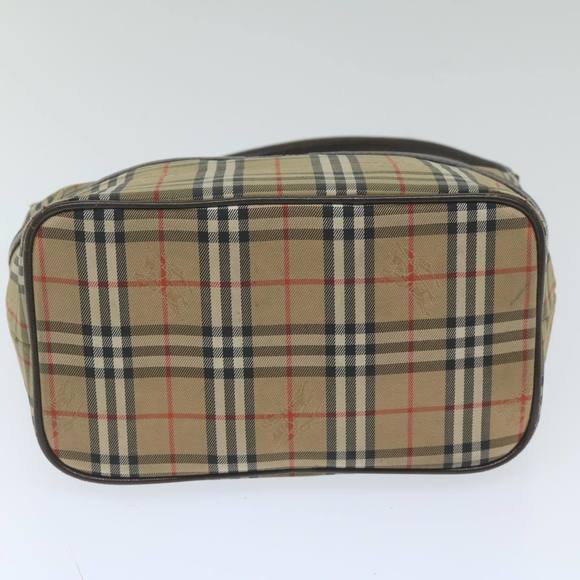 Burberrys Nova Check Shoulder Bag Nylon Canvas Beige Auth 60438 - Picture 5 of 16